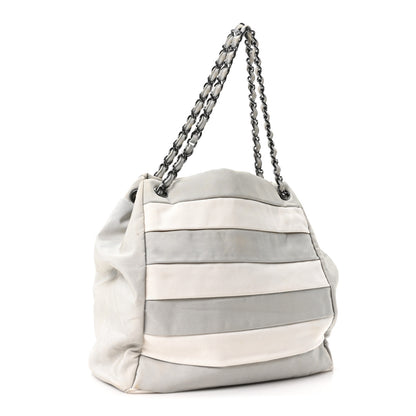 Chanel Nylon Quilted 2.55 Reissue Tote White Grey 3 of 10