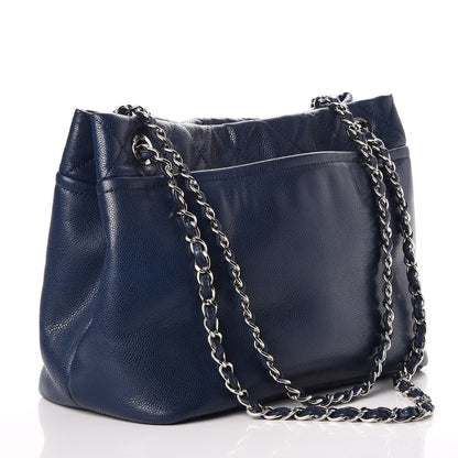 Chanel Caviar Timeless CC Soft Tote Navy Blue 3 of 11