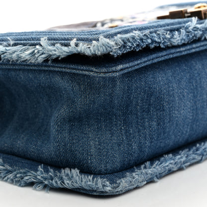 Chanel Denim Patchwork Medium Boy Flap Blue 9 of 10