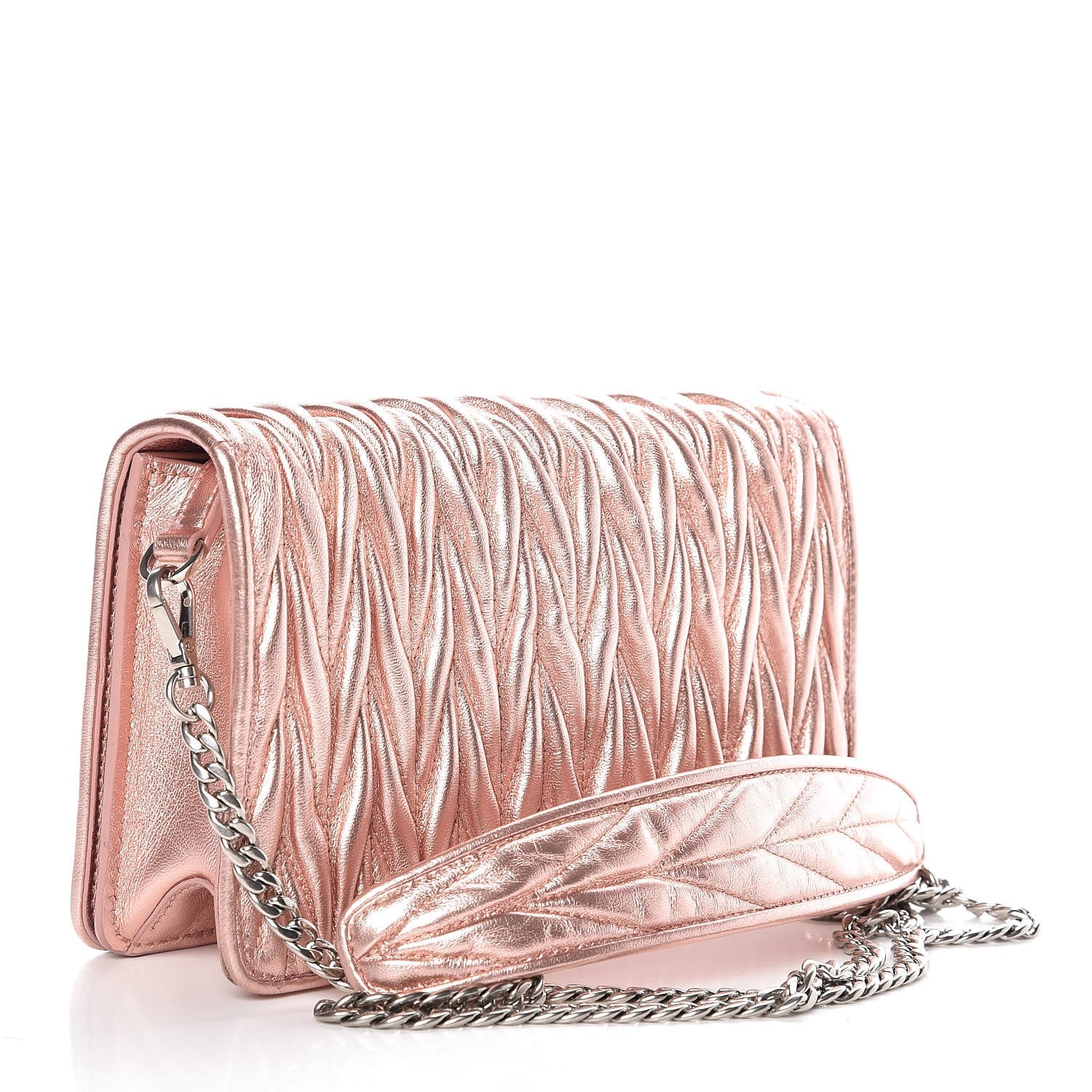 Miu Miu Matelasse Delice Miu Logo Bag Pink 3 of 10