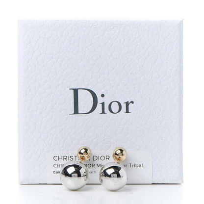 Christian Dior Mise En Dior Tribal Earrings Gold Silver 5 of 5