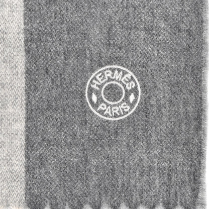 Hermes Cashmere Summer Block Muffler Gris Chine 4 of 5
