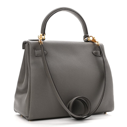 Hermes Togo Kelly Retourne 28 Gris Meyer 3 of 12
