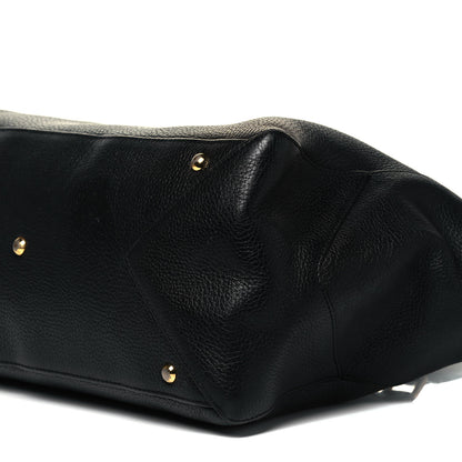 MCM Grained Calfskin Studded Satchel Black 6 of 9