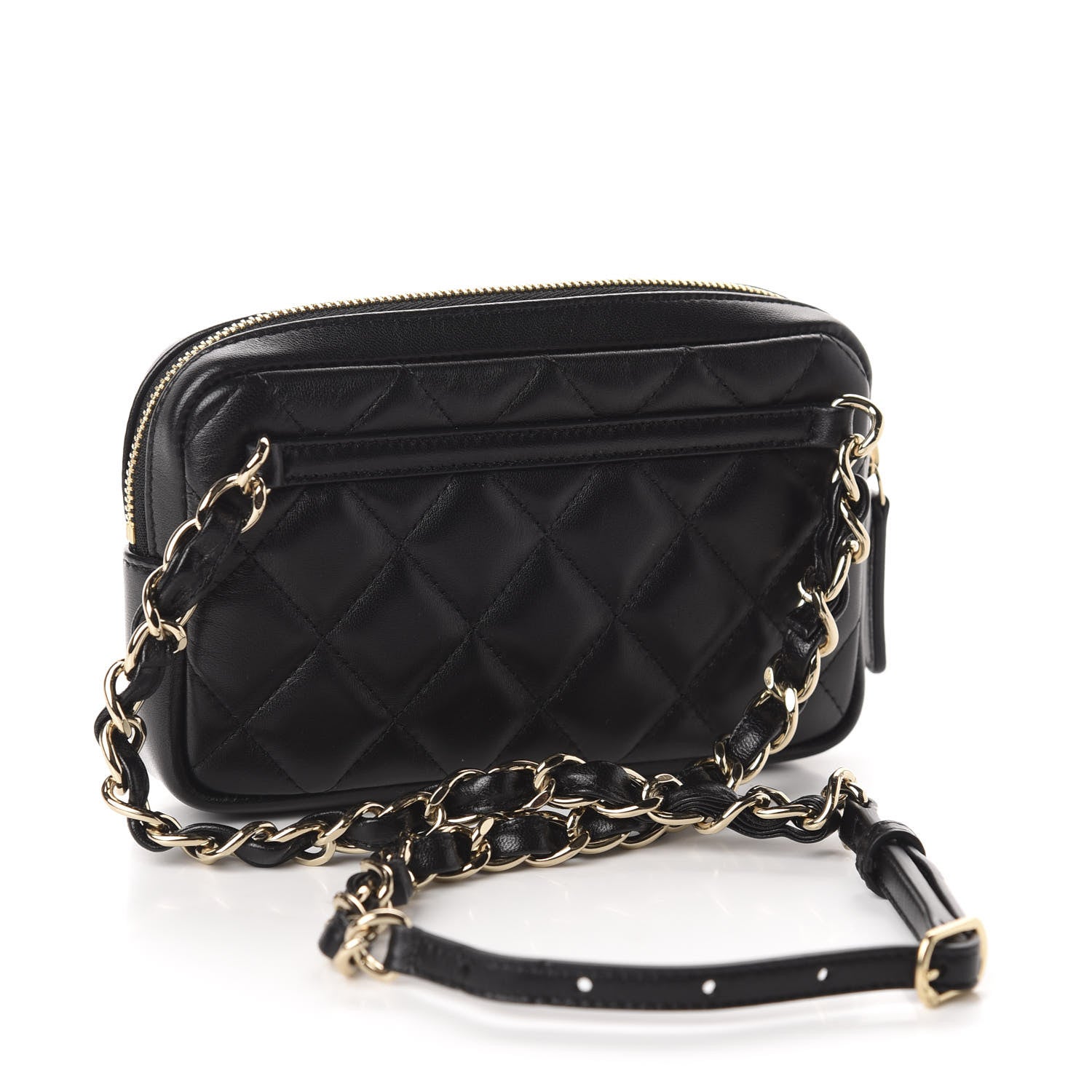 Chanel Lambskin Quilted Waist Bag Black 4 of 12