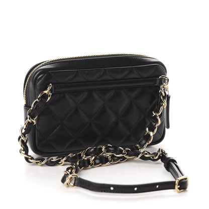 Chanel Lambskin Quilted Waist Bag Black 4 of 12