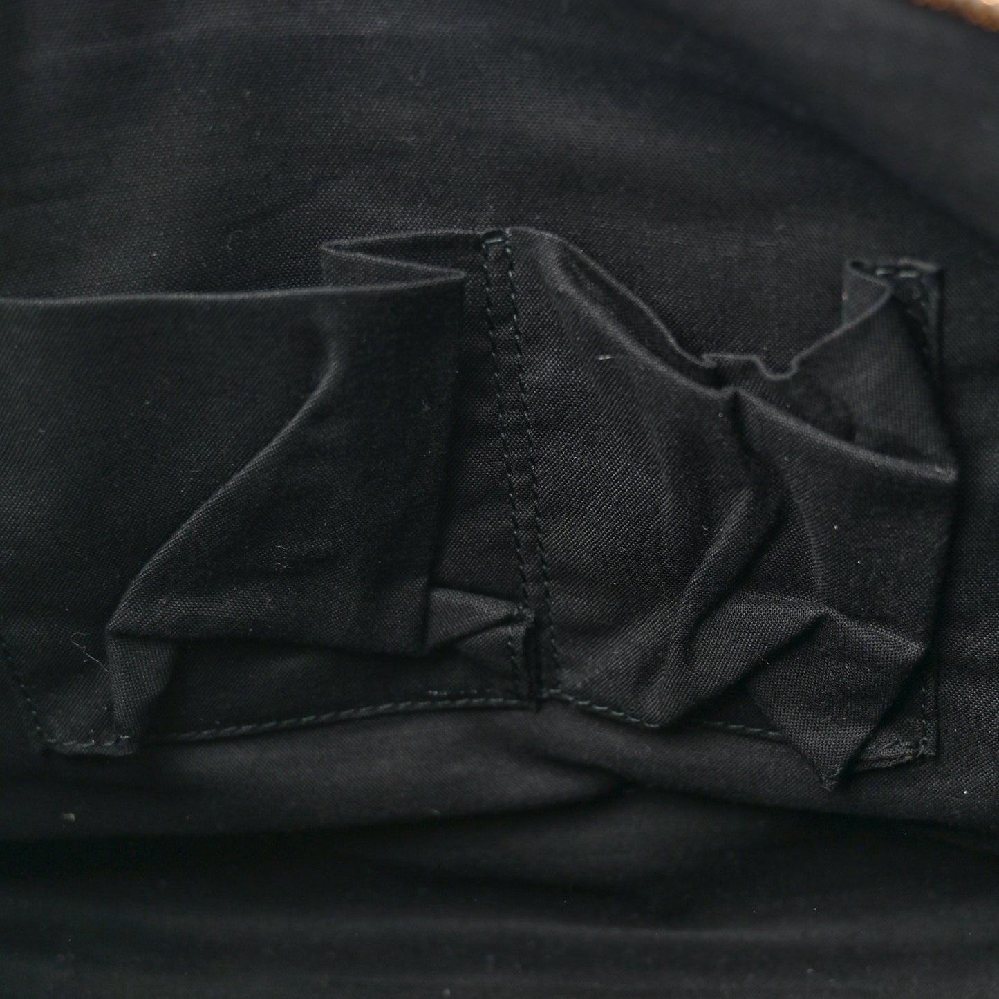 Chevre Gold Metallic Edge Hardware City Gris Taupe