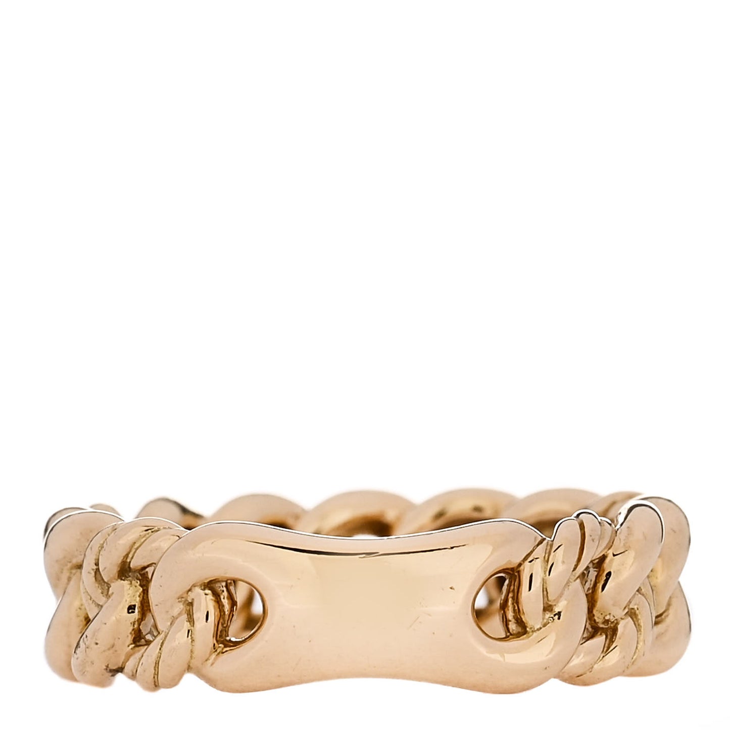 18K Yellow Gold Diamond 5mm Belmont Curb Link Band Ring 48 4.5