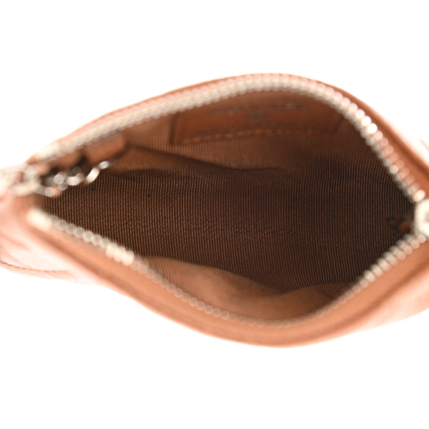 Caviar Quilted Key Holder Case Light Brown