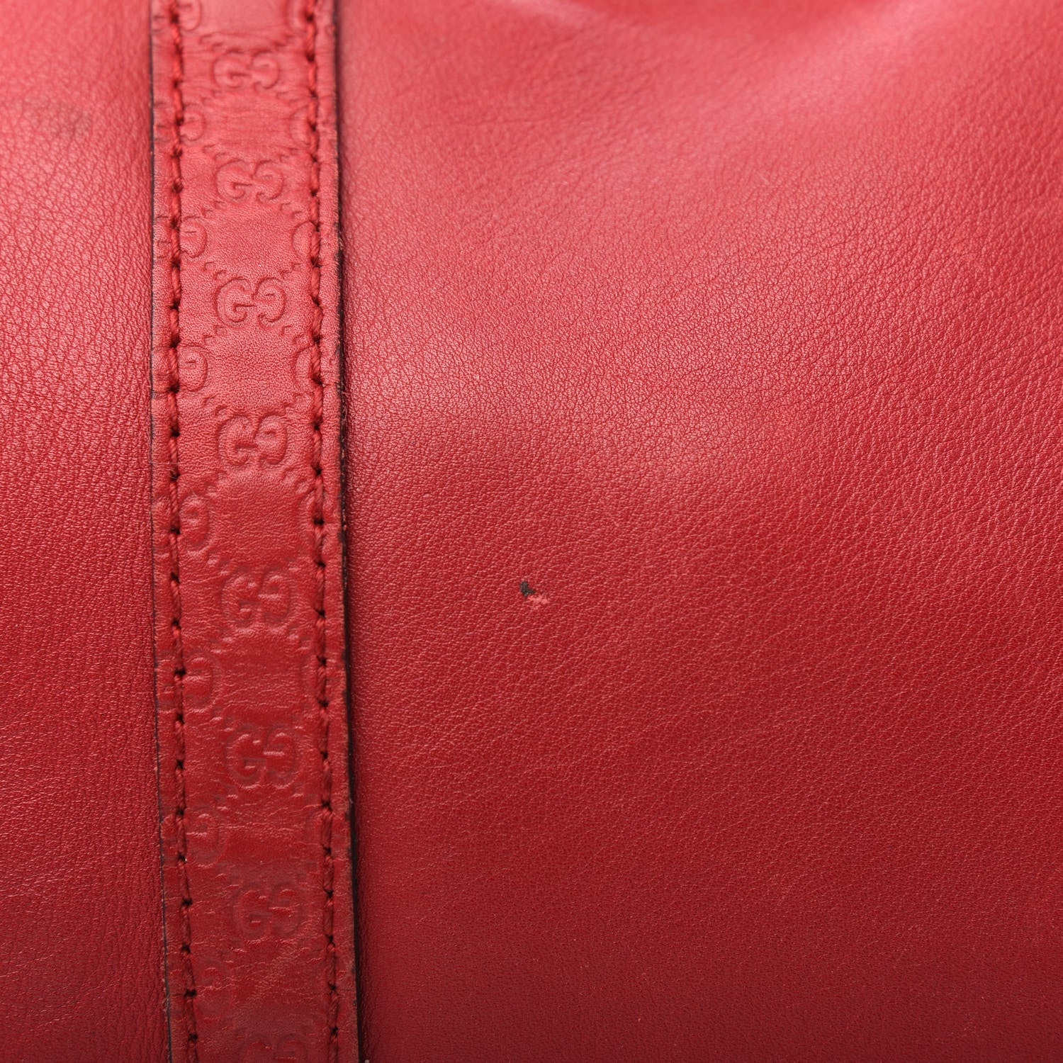 Gucci Calfskin Microguccissima Trim Medium Boston Raspberry Red 8 of 11