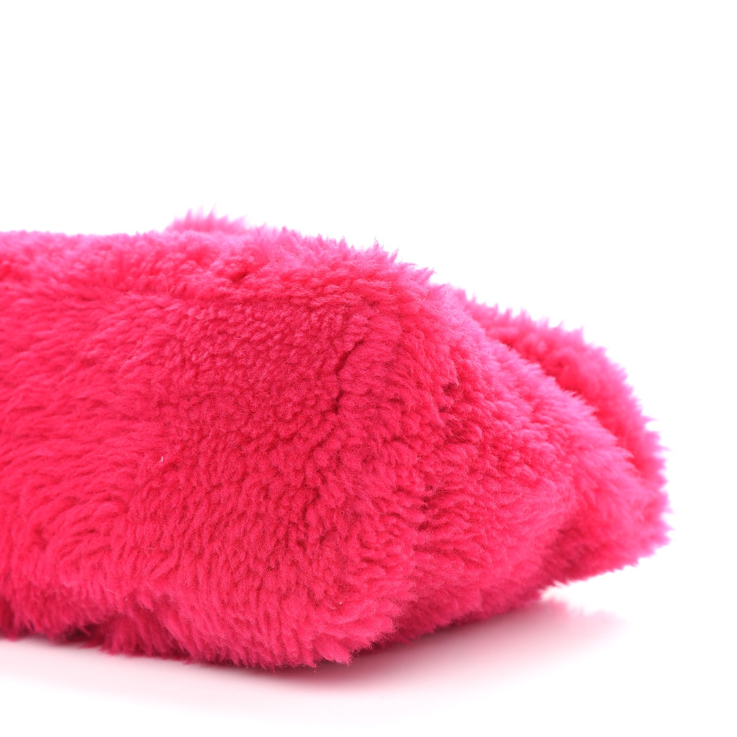 Merino Shearling Lambskin Quilted Small Loulou Puffer Monogram Chain Satchel Fuchsia
