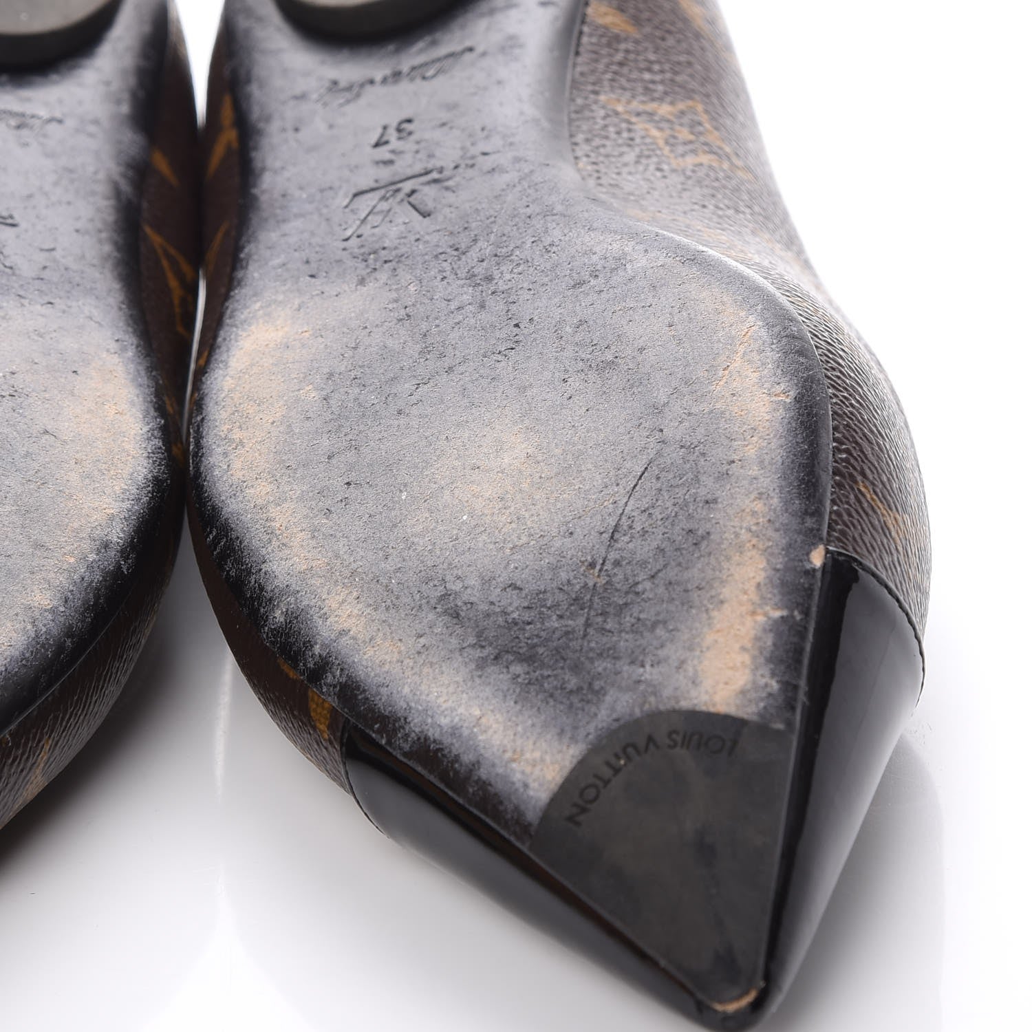 Louis Vuitton Patent Monogram Fetish Ballerina Flats 37 11 of 13