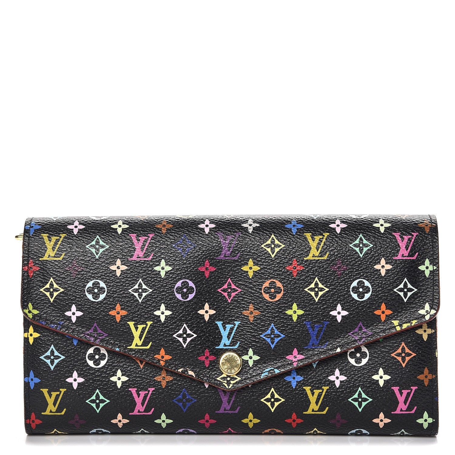 Louis Vuitton Monogram Multicolor Sarah Wallet NM Black Grenade 1 of 8