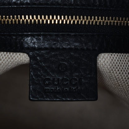 Gucci Pebbled Calfskin Medium Soho Chain Shoulder Bag Black 6 of 7