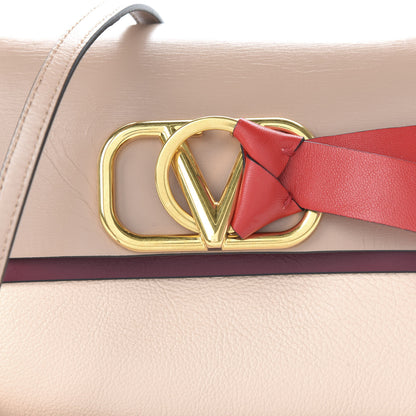 Valentino Garavani Smooth Calfskin Small VRing Crossbody Bag Rose Cannelle Light Ivory Cerise 7 of 10