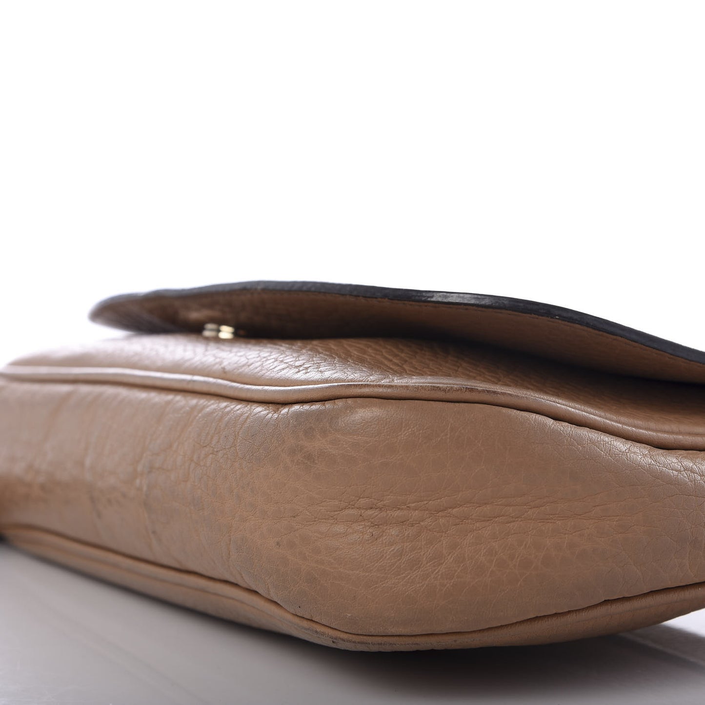 Pebbled Calfskin Medium Soho Flap Crossbody Camelia