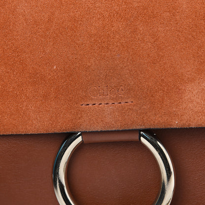 Chloe Suede Calfskin Small Faye Shoulder Bag Tobacco 11 of 13