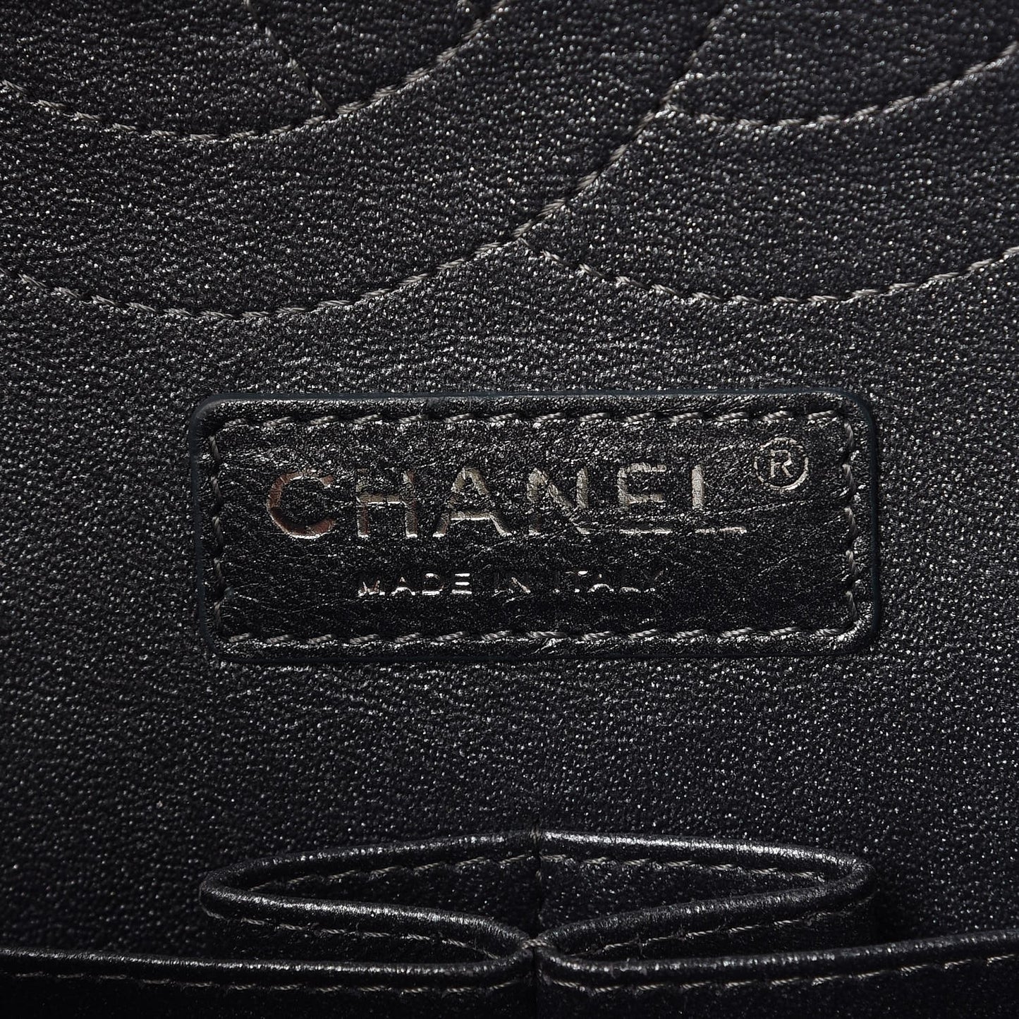 Metallic Caviar Quilted Jumbo Double Flap Dark Grey
