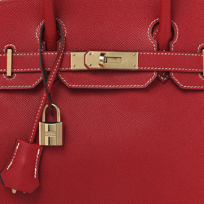 Hermes Epsom Candy Birkin 30 Rouge Casaque Bleu Thalassa 8 of 15