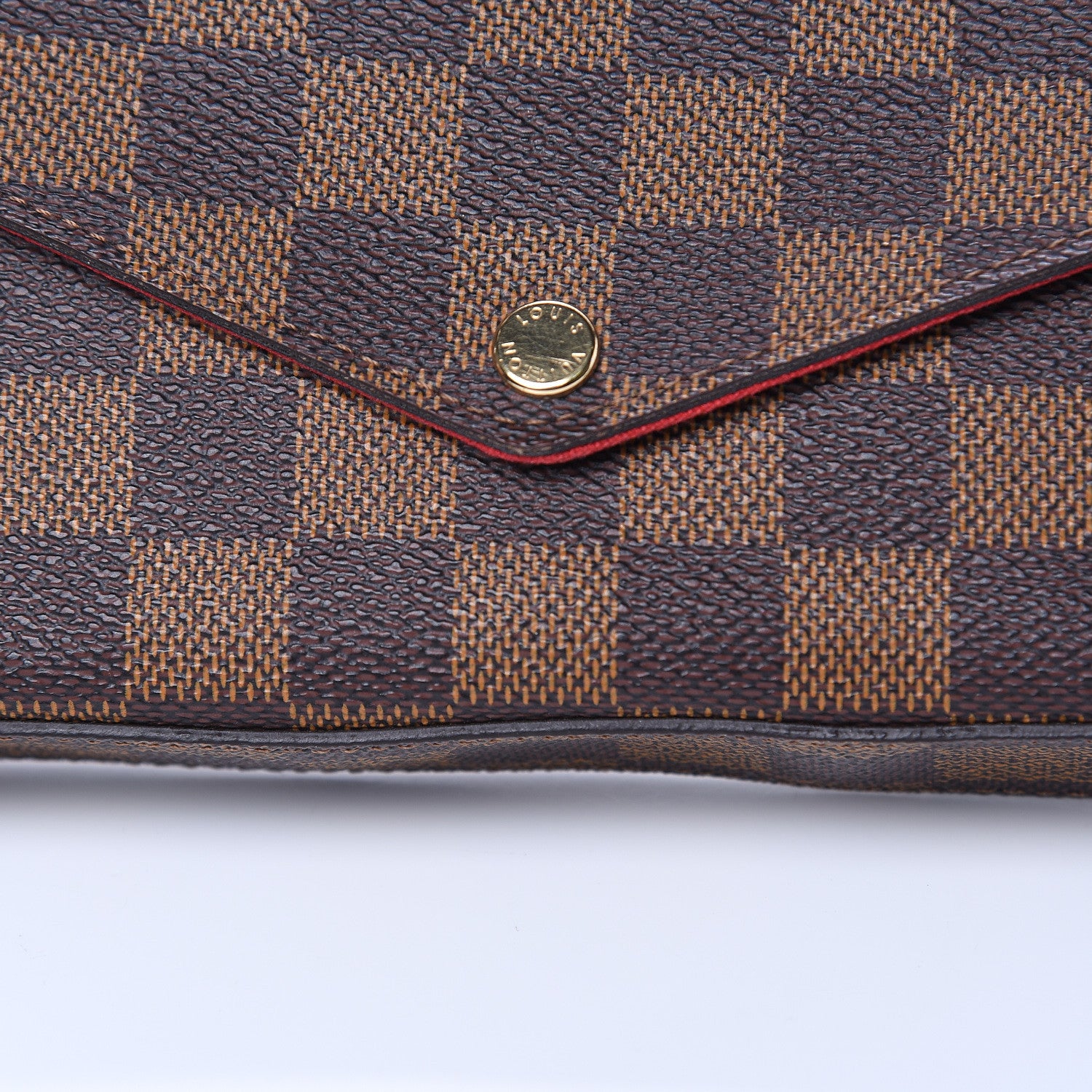 Louis Vuitton Damier Ebene Pochette Felicie Chain Wallet 11 of 14