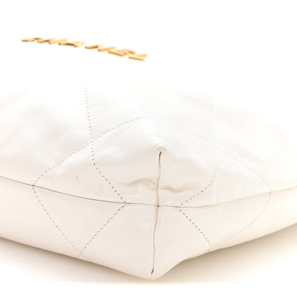 Chanel Shiny Calfskin Quilted Small Chanel 22 White 11 of 11