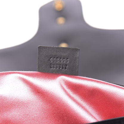 Gucci Velvet Matelasse Loved Embroidered Medium GG Marmont Shoulder Bag Black 7 of 10