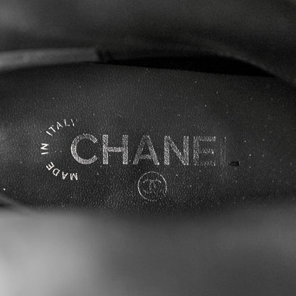 Chanel Calfskin CC High Boots 37.5 Black 6 of 12
