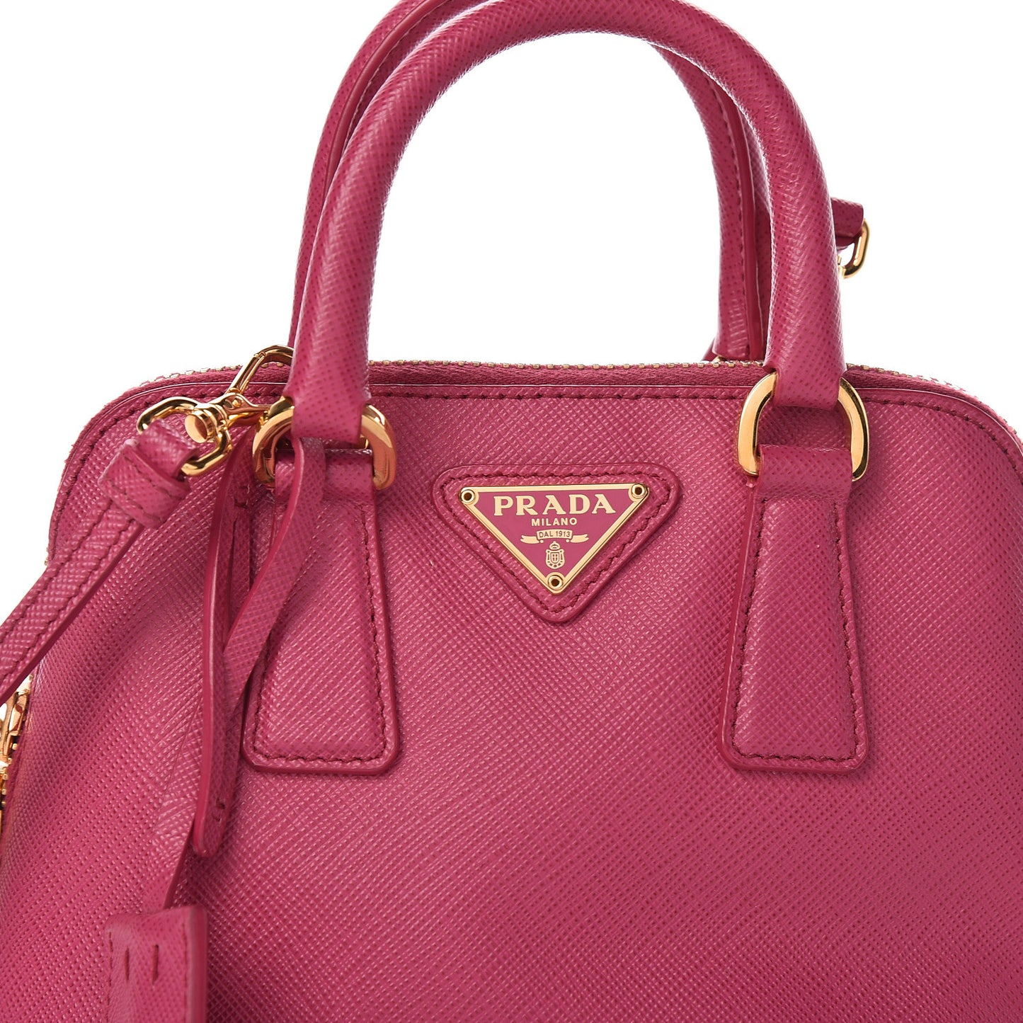 Saffiano Lux Mini Promenade Tote Fuxia