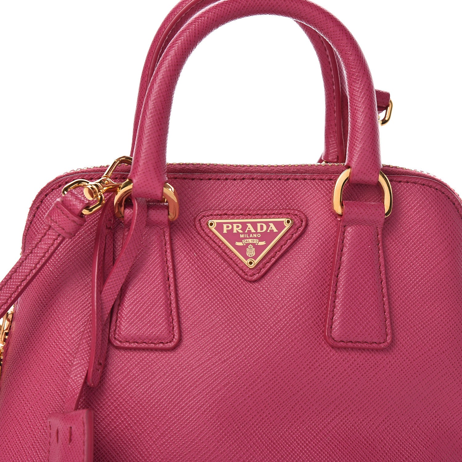 Prada Saffiano Lux Mini Promenade Tote Fuxia 8 of 10