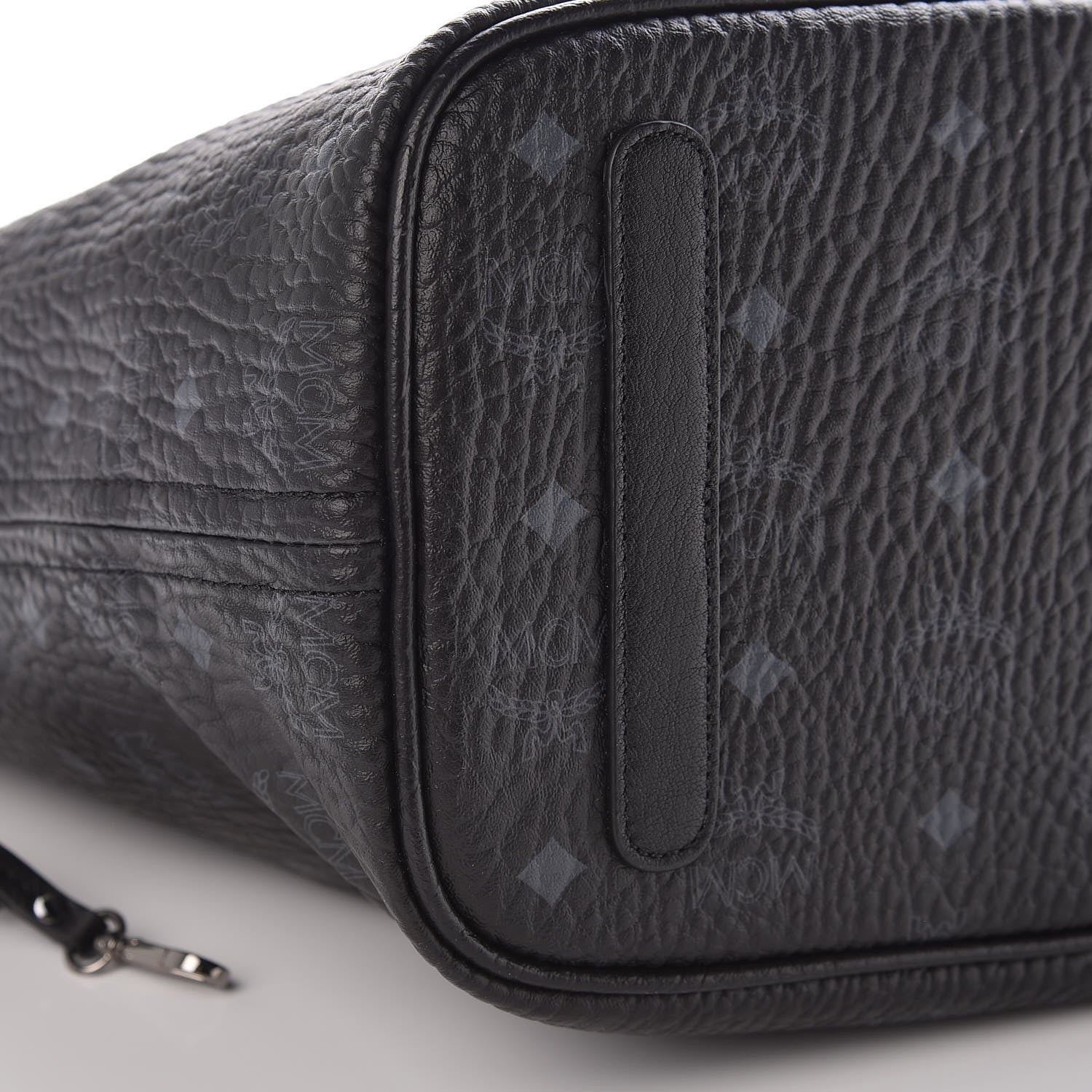 MCM Visetos Medium Liz Reversible Shopper Tote Black 11 of 15