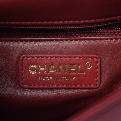 Chanel Lambskin Quilted CC Flap Bag Burgundy 6 of 10