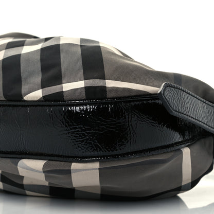 Burberry Beat Check Small Brooklyn Hobo Black 11 of 11