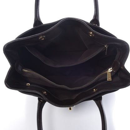 Chanel Calfskin Cerf Executive Shopper Tote Dark Brown 5 of 13