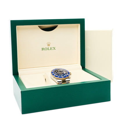 Rolex Stainless Steel 18K Yellow Gold 41mm Submariner Date Watch Royal Blue 126613LB 6 of 6