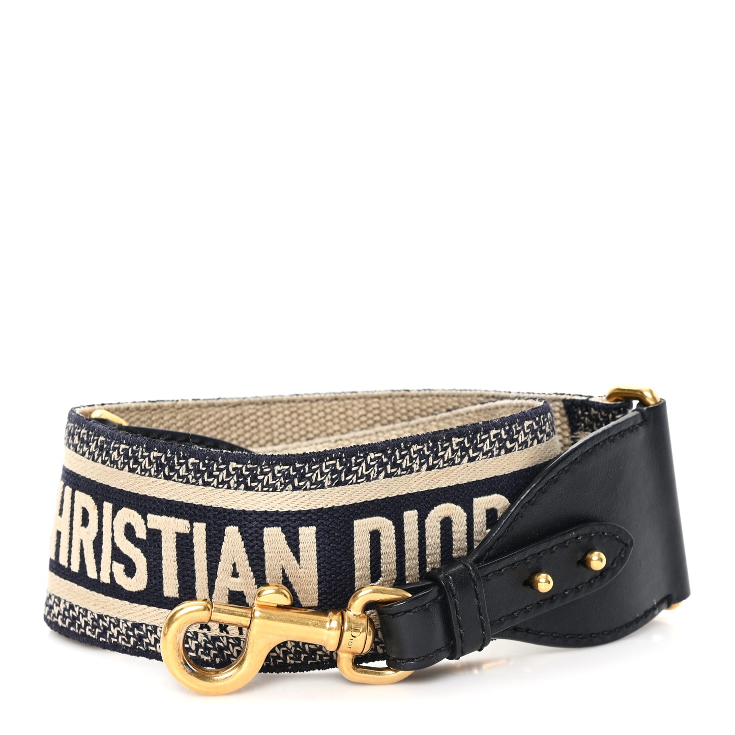 Canvas Embroidered Shoulder Strap Blue
