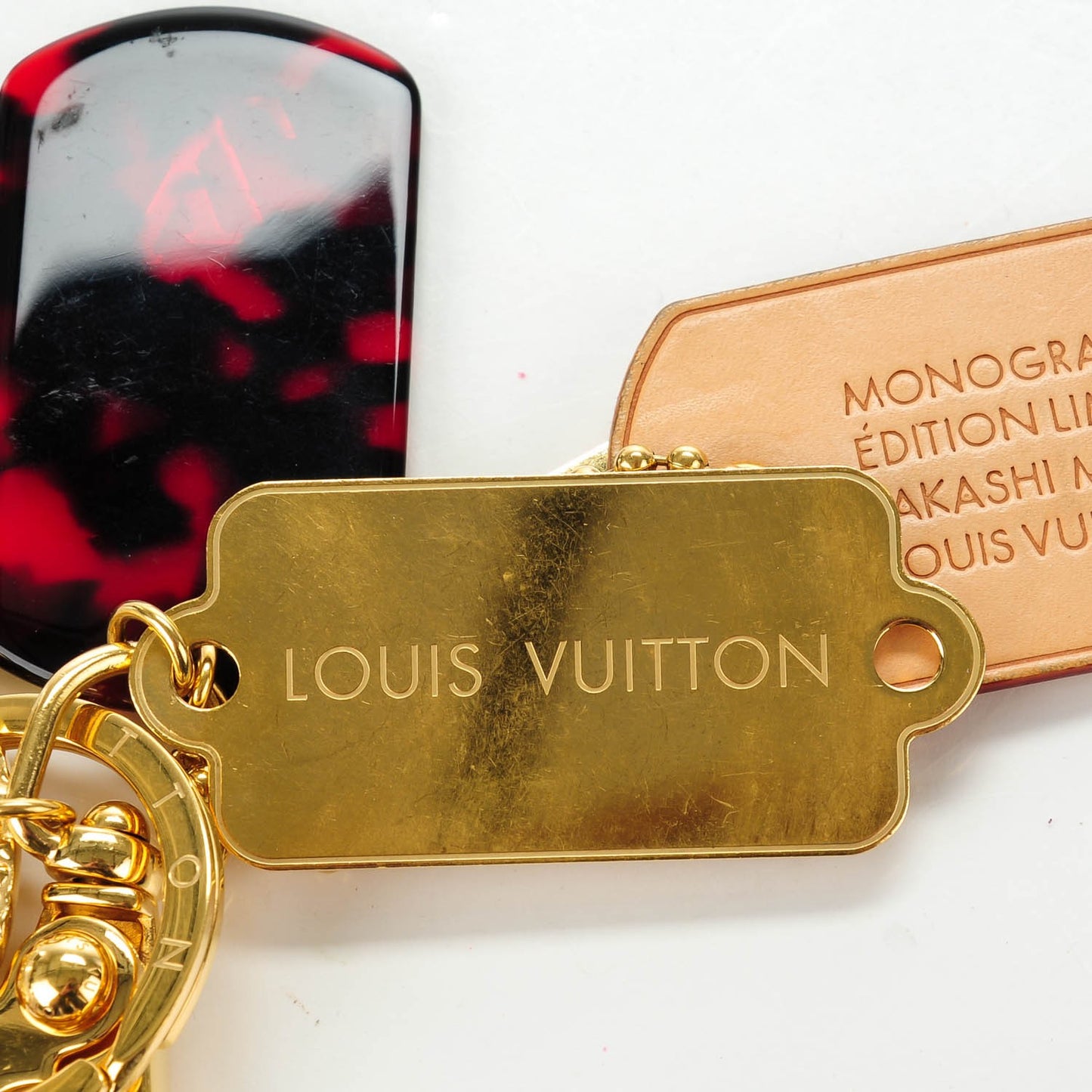 Monogramouflage Bag Charm Red