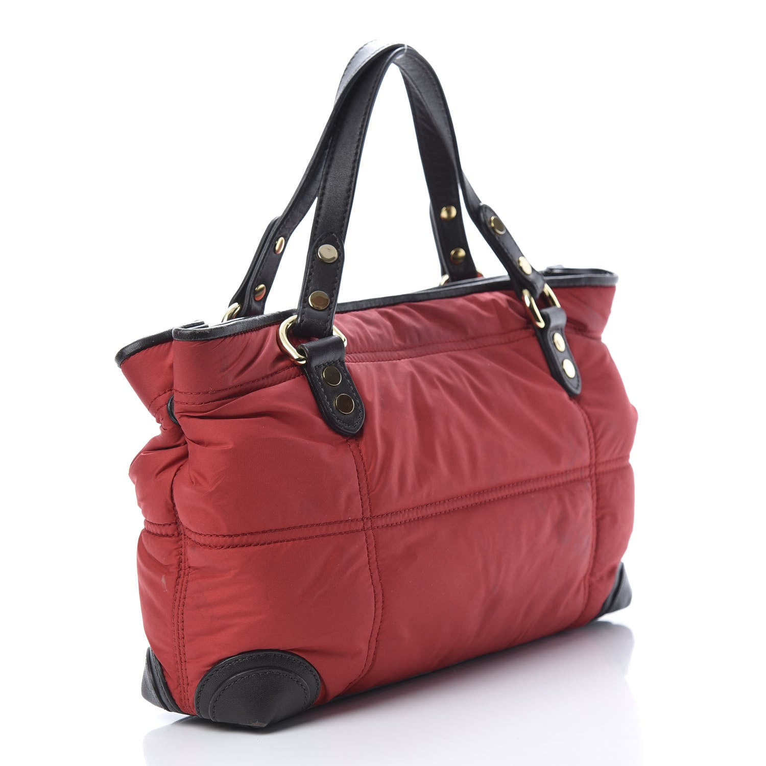 Burberry Nylon Quilted Tote Red 3 of 19