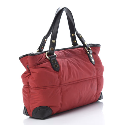 Burberry Nylon Quilted Tote Red 3 of 19