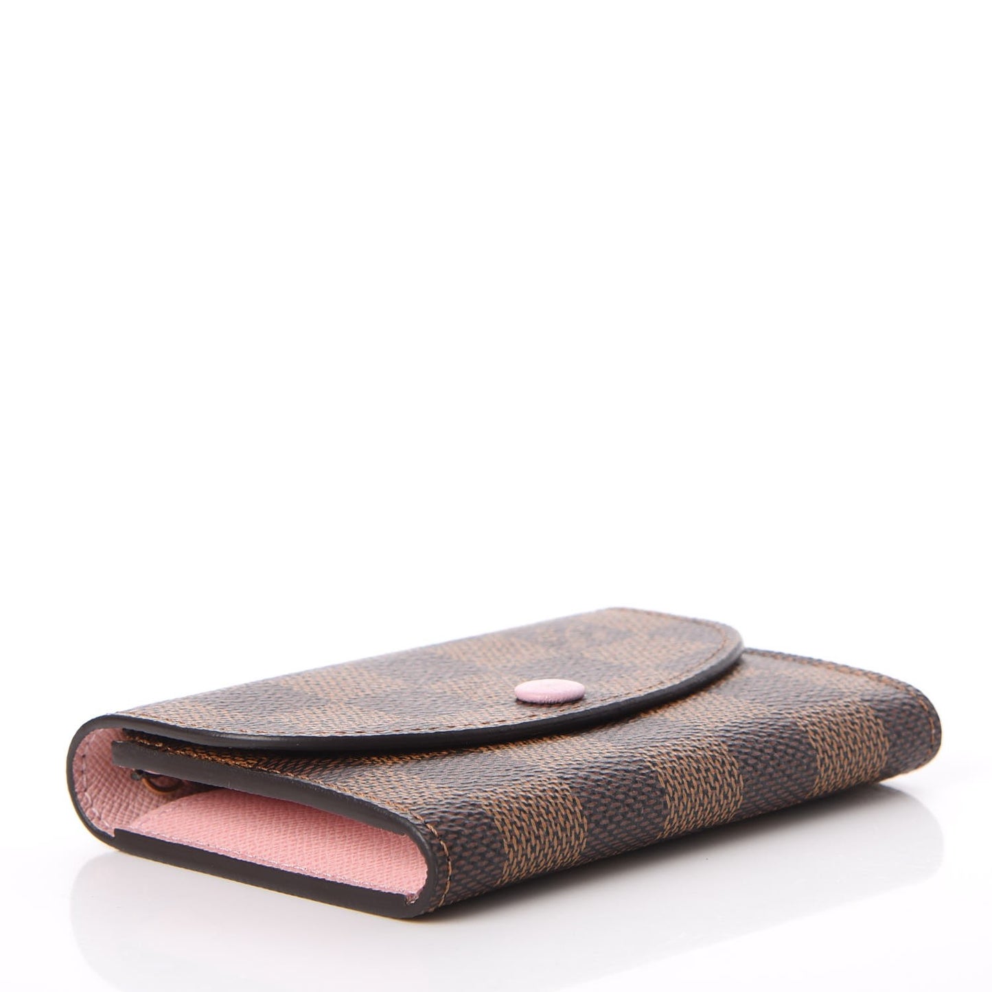 Damier Ebene Rosalie Coin Purse Rose Ballerine