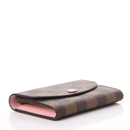 Louis Vuitton Damier Ebene Rosalie Coin Purse Rose Ballerine 4 of 9