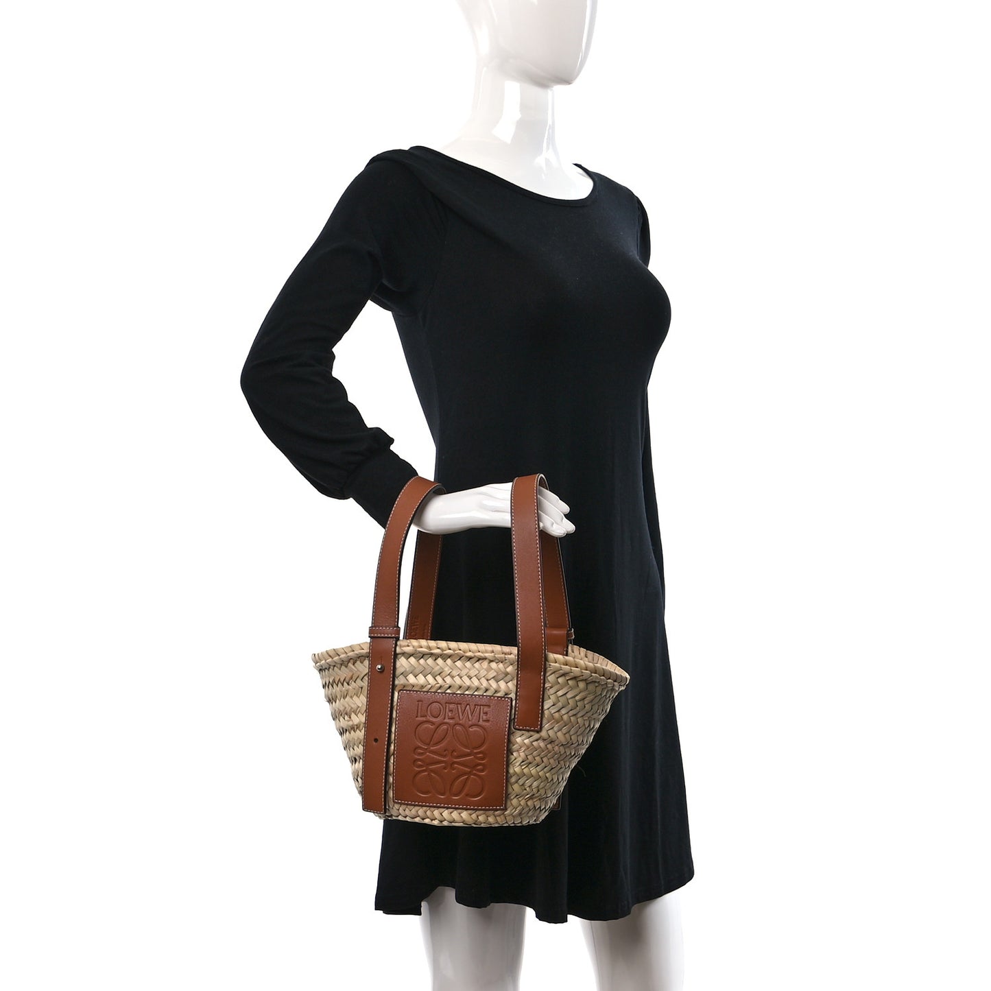 Raffia Small Basket Tote Bag Natural Tan