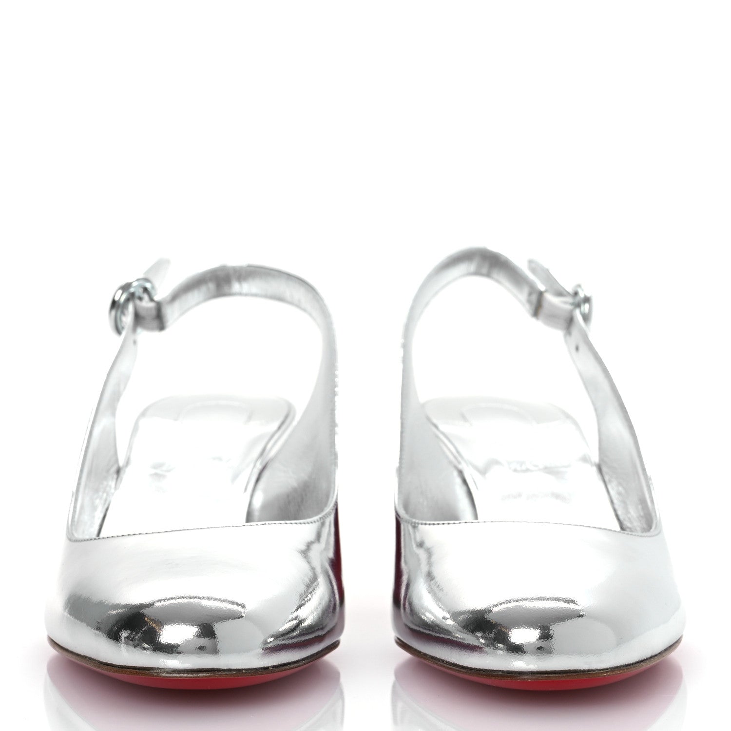 Christian Louboutin Specchio So Jane Sling 55 Pump 37 Silver 3 of 10