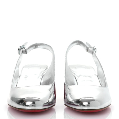 Christian Louboutin Specchio So Jane Sling 55 Pump 37 Silver 3 of 10
