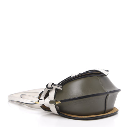 Loewe Calfskin Mini Gate Crossbody Bag Khaki Green Soft White 3 of 9