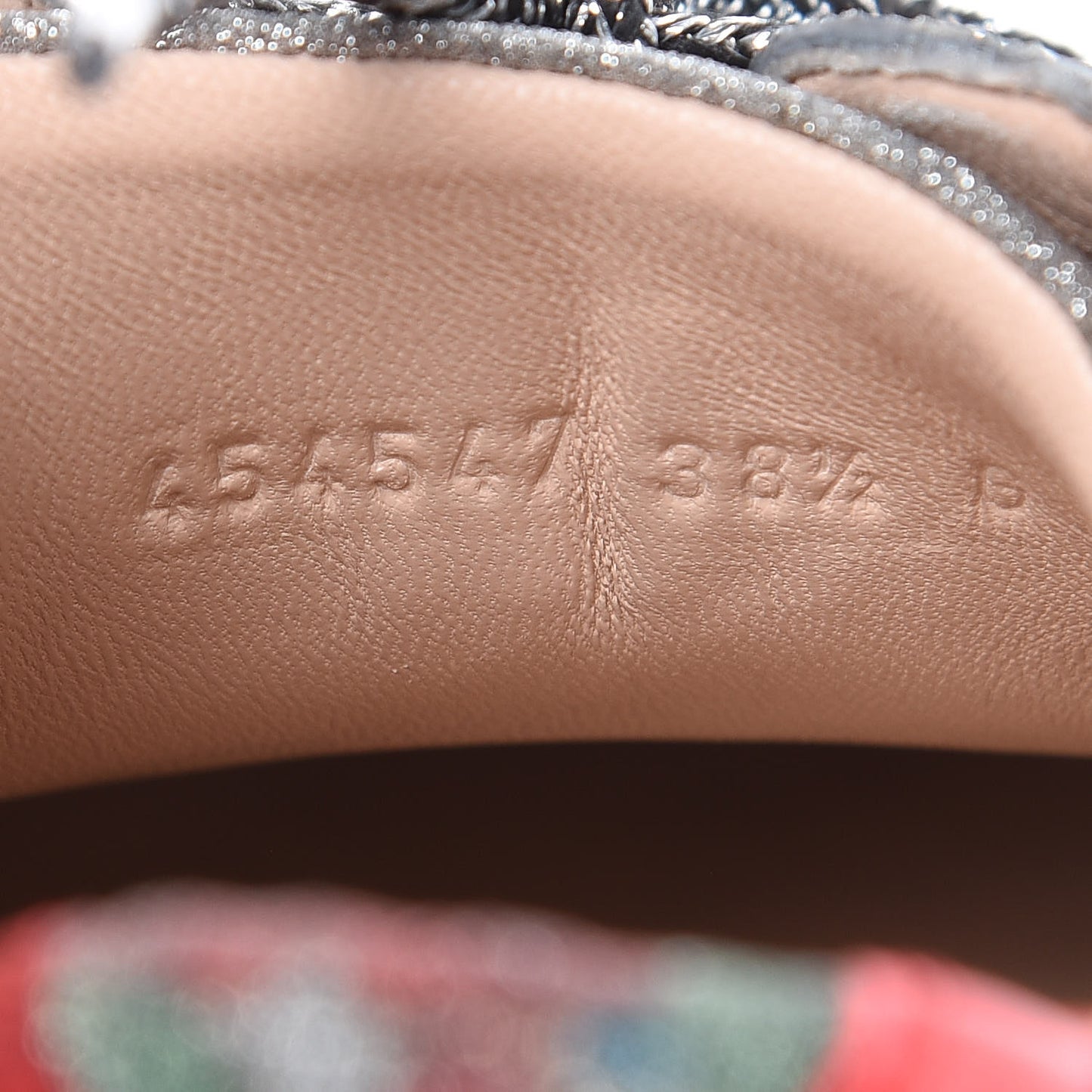 Calfskin Glitter Womens Bambi Tian Low Top Sneakers 38.5 Silver