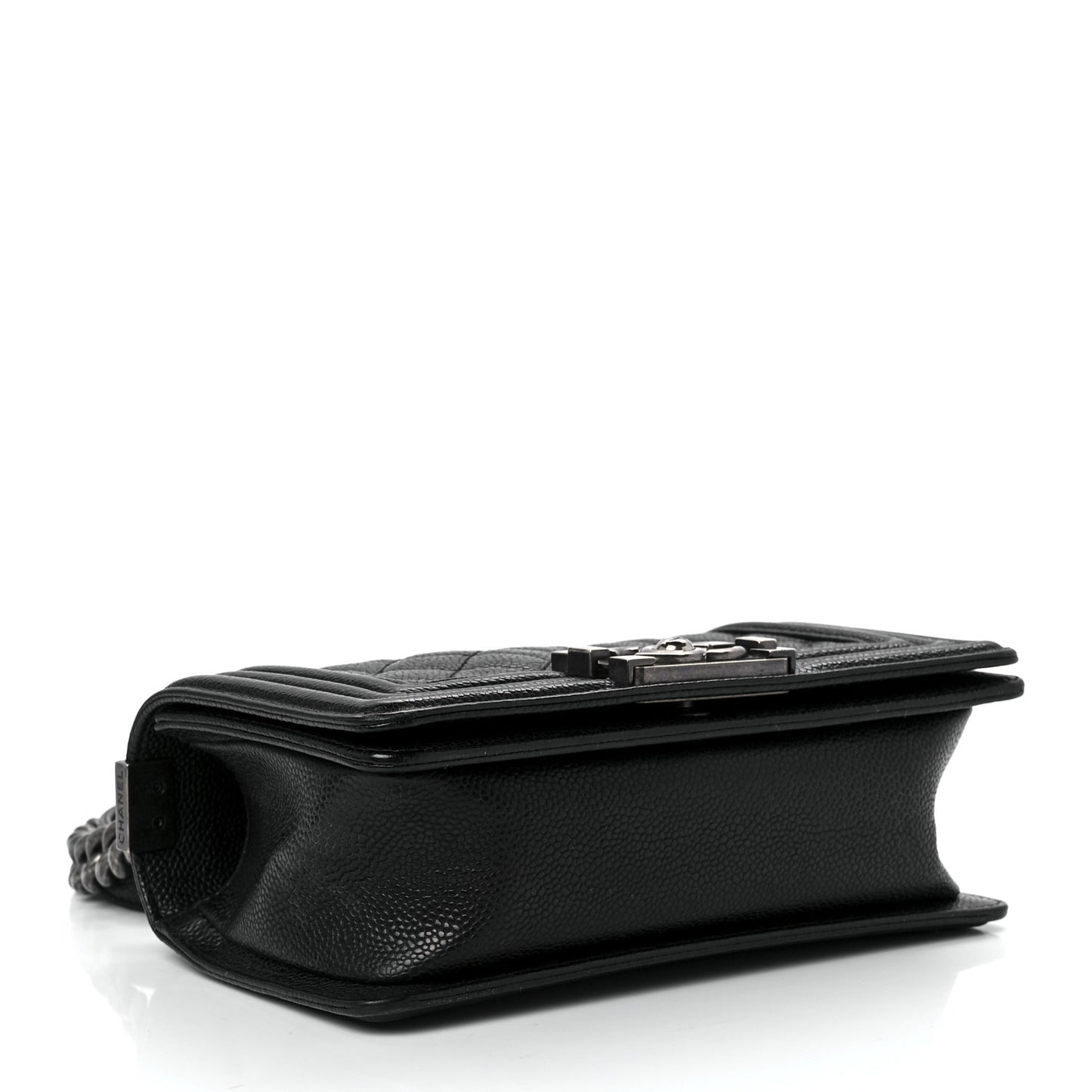 Caviar Quilted Small Boy Flap Black