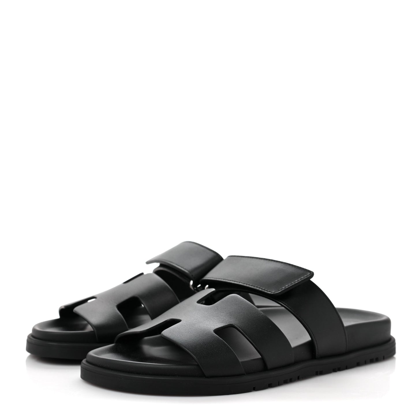Calfskin Womens Chypre Sandals 36.5 Black