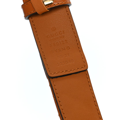 Gucci Calfskin Trapuntata Zumi 30mm Belt 80 32 Cognac 3 of 5