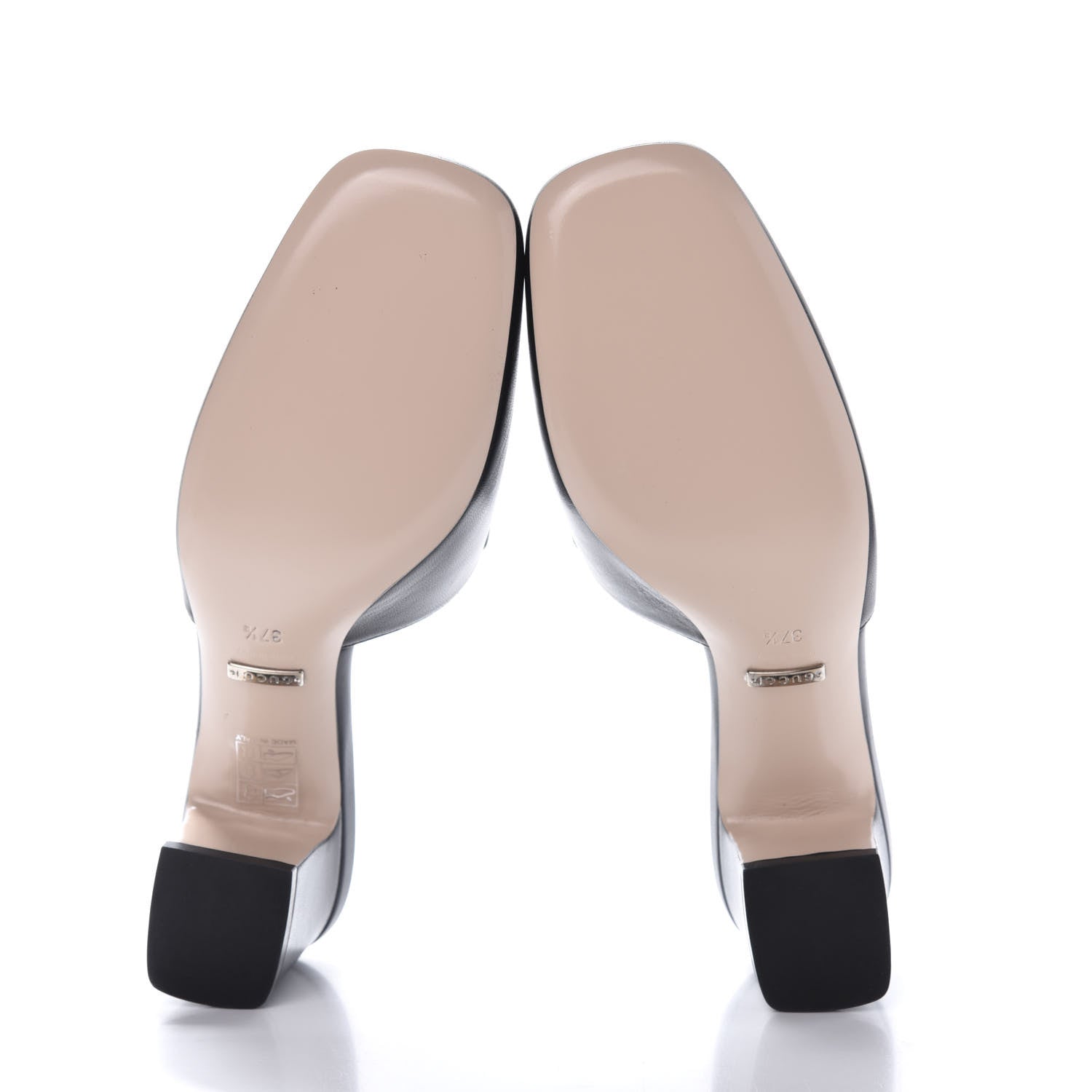 Gucci Malaga Kid Crystal Square G Madelyn 60mm Mules 37.5 Black 5 of 9