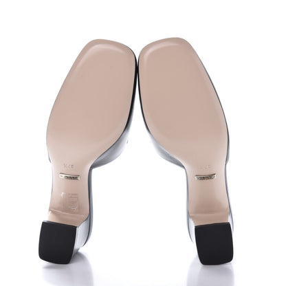 Gucci Malaga Kid Crystal Square G Madelyn 60mm Mules 37.5 Black 5 of 9